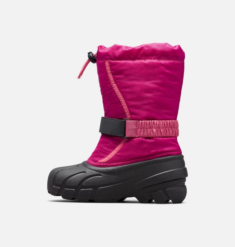 Kids Snow Boots Pink/Black - Sorel Youth Flurry™ - 456-MBDRWX